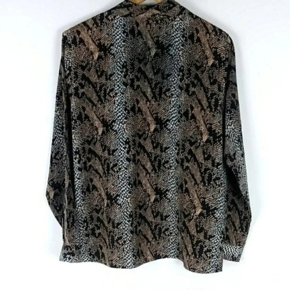 Vintage Claudia Richard Snakeskin Print Top - Picture 10 of 11